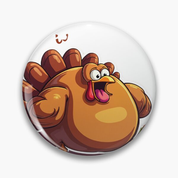 Item preview, A turkey dramatically fainting: “Too stuffed to function.” designed and sold by STICKERS FOR SALE NOW.