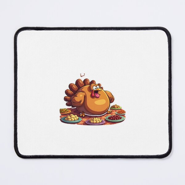 Item preview, A turkey dramatically fainting: “Too stuffed to function.” designed and sold by STICKERS FOR SALE NOW.