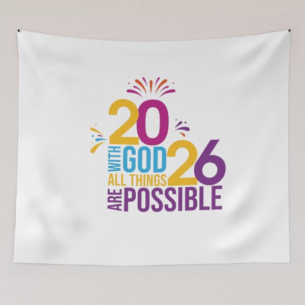 Item preview, New Year 2026 "With GOD All Things Are Possible" designed and sold by psalm23heals.