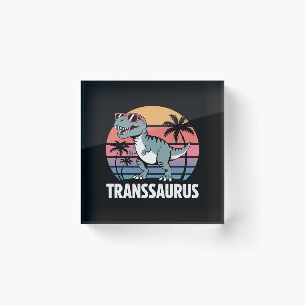 Item preview, Transgender Pride Trans Flag Dinosaur Trex LGBTQ Transsaurus designed and sold by FadeOfThrone.