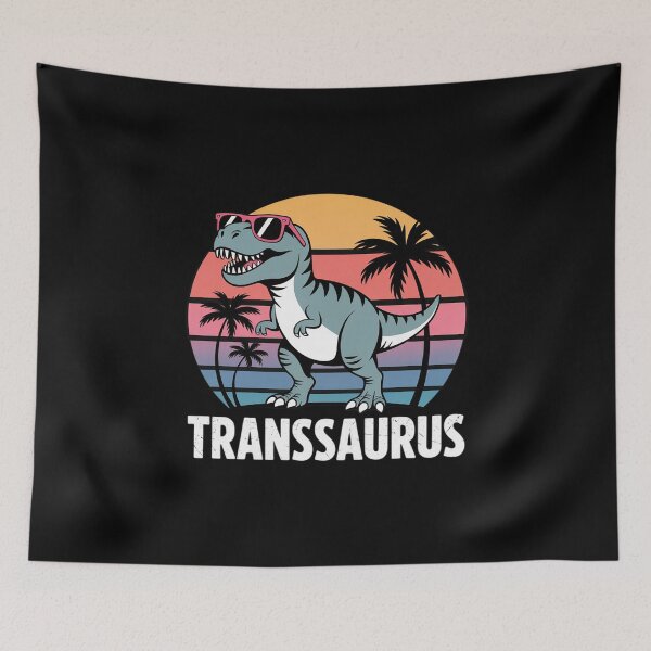 Item preview, Transgender Pride Trans Flag Dinosaur Trex LGBTQ Transsaurus designed and sold by FadeOfThrone.