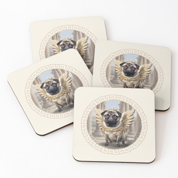 Item preview, Angel Pug Pegasus – Flying Pug with Crown & Wings designed and sold by Kmcantley.