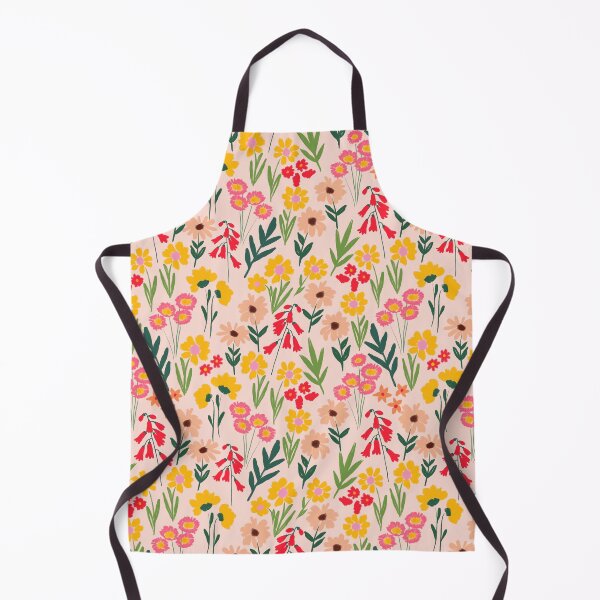 Item preview, Happy Florals in Warm Yellow and Coral Pink designed and sold by Petra Lang.