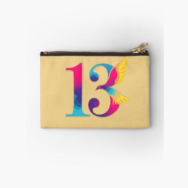 Item preview, "13" lucky number, fancy typography  designed and sold by Moonshroomarts.