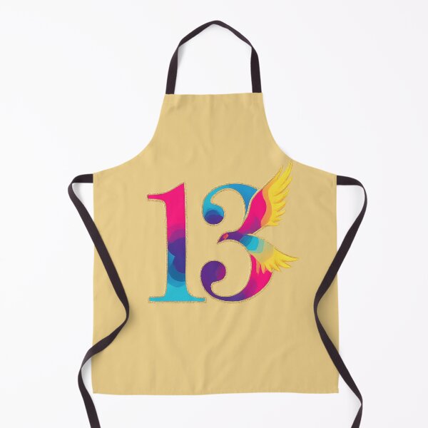 Item preview, "13" lucky number, fancy typography  designed and sold by Moonshroomarts.