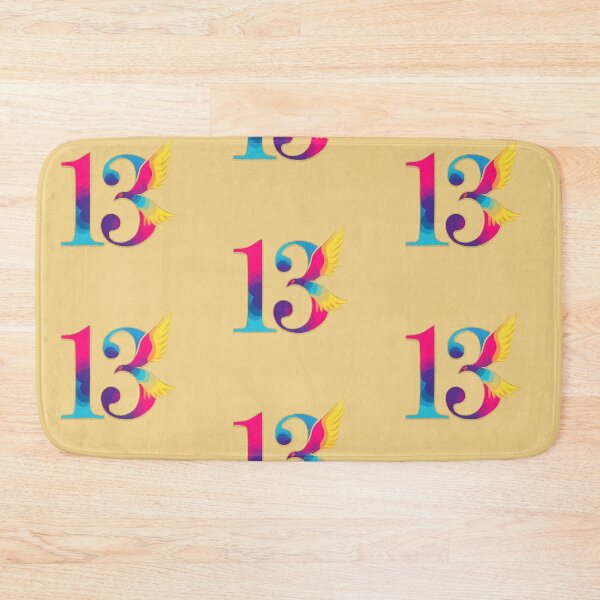 Item preview, "13" lucky number, fancy typography  designed and sold by Moonshroomarts.