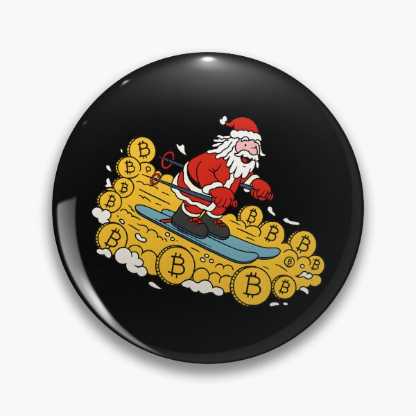 Item preview, Bitcoin Santa Skiing Crypto Christmas Funny Cryptocurrency gift designed and sold by DrawHandArt.