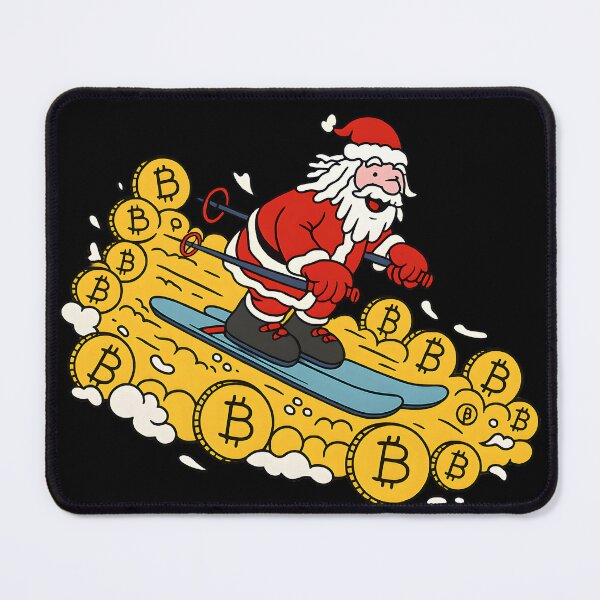 Item preview, Bitcoin Santa Skiing Crypto Christmas Funny Cryptocurrency gift designed and sold by DrawHandArt.