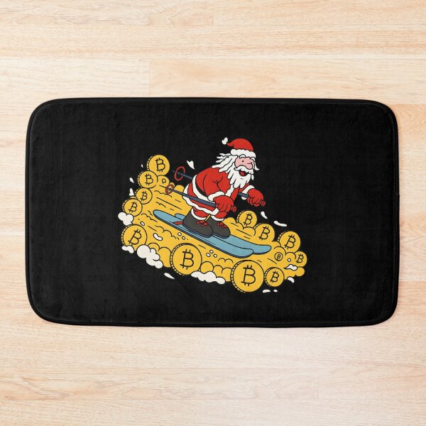 Item preview, Bitcoin Santa Skiing Crypto Christmas Funny Cryptocurrency gift designed and sold by DrawHandArt.