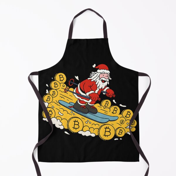 Item preview, Bitcoin Santa Skiing Crypto Christmas Funny Cryptocurrency gift designed and sold by DrawHandArt.