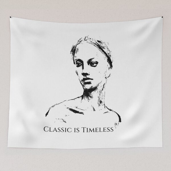 Item preview, Classic Female Portrait Charcoal Sketch designed and sold by valovic.