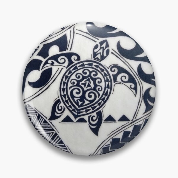 Item preview, Polynesian Turtle Pattern - Midnight Blue and Ivory designed and sold by INNERHARMONY2.