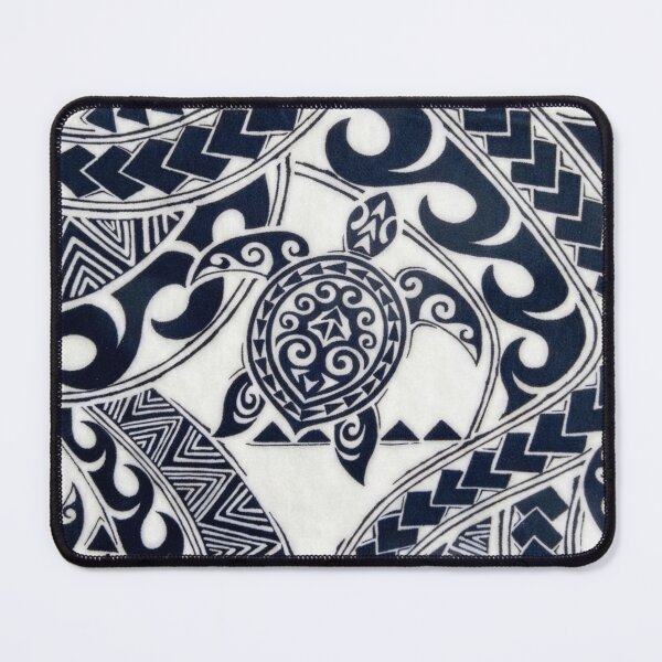 Item preview, Polynesian Turtle Pattern - Midnight Blue and Ivory designed and sold by INNERHARMONY2.