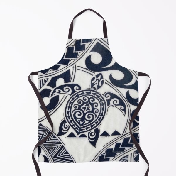 Item preview, Polynesian Turtle Pattern - Midnight Blue and Ivory designed and sold by INNERHARMONY2.