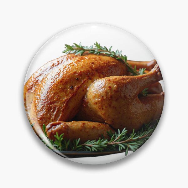 Item preview, Detailed sticker of a golden-brown turkey with herbs. designed and sold by STICKERS FOR SALE NOW.