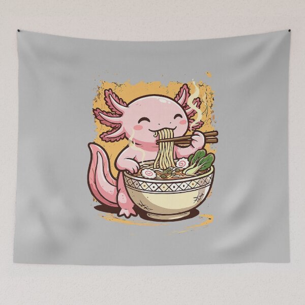 Item preview, Ajolote comiendo fideos ramen designed and sold by mjohnson9.