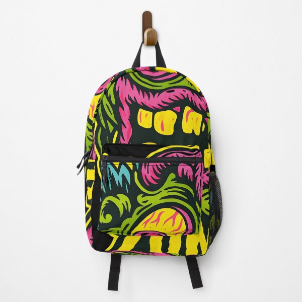 Item preview, Neon Zombie Face Horror Psychedelic Monster Halloween Illustration Design designed and sold by DrawHandArt.