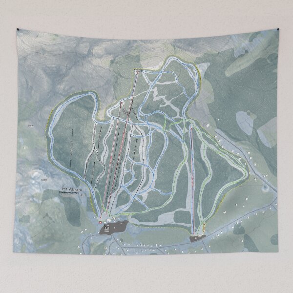 Artikelvorschau, Mt Abram Resort Trail Map entworfen und verkauft von Mapsynergy.