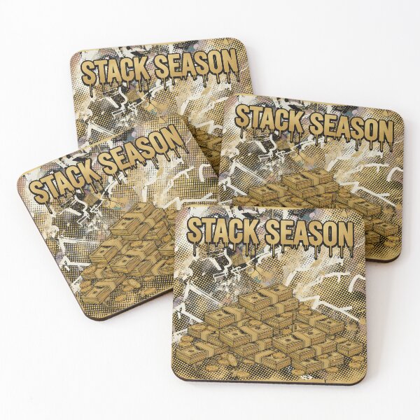 Item preview, Stack Season Money Poster Cash Pile Illustration With Gold Drip Typography And Halftone Street Art Texture designed and sold by Bored Elon.