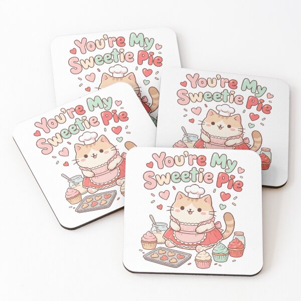 Item preview, You're My Sweetie Pie Kawaii Baker Cat Valentine designed and sold by Quillway.