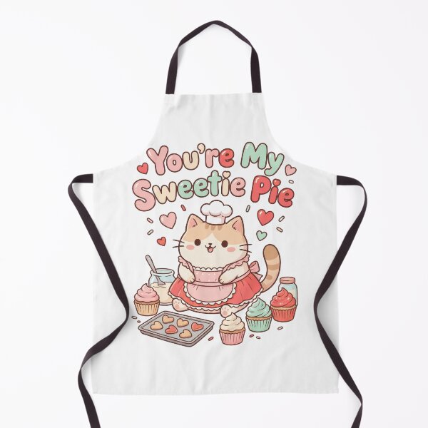 Item preview, You're My Sweetie Pie Kawaii Baker Cat Valentine designed and sold by Quillway.
