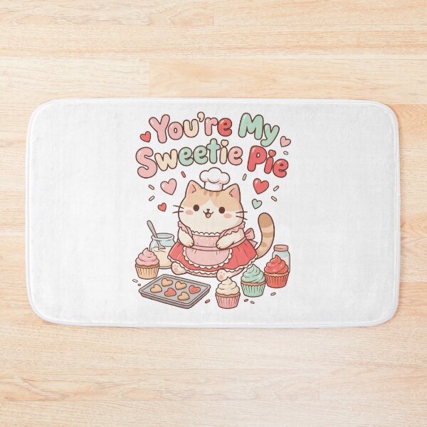 Item preview, You're My Sweetie Pie Kawaii Baker Cat Valentine designed and sold by Quillway.