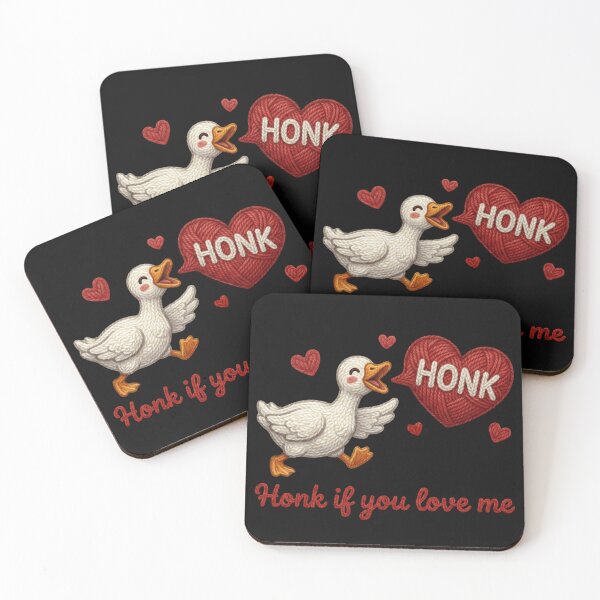 Item preview, Honk If You Love Me - Faux Yarn Goose - valentine's day designed and sold by Muse Merch.