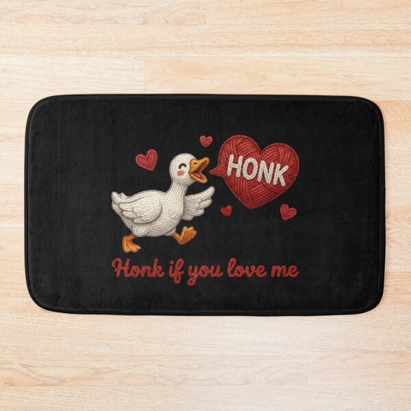 Item preview, Honk If You Love Me - Faux Yarn Goose - valentine's day designed and sold by Muse Merch.