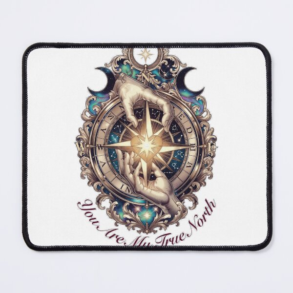 Item preview, You Are My True North Celestial Compass T-Shirt | Timeless Romance Emblem Tee | Intricate Affection Collection designed and sold by YMLux.