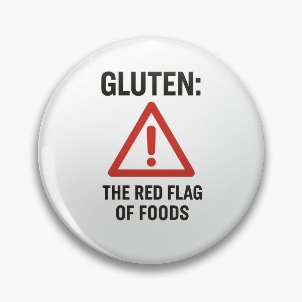 Item preview, Gluten: The Red Flag of Foods – Hazard Triangle Warning Icon | Funny Gluten Free Coeliac Design designed and sold by My Gluten Free Life UK.
