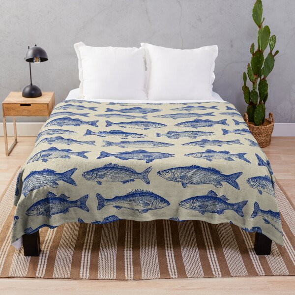 Item preview, Pattern with fish, engraved border, vintage designed and sold by AestheticsTime.