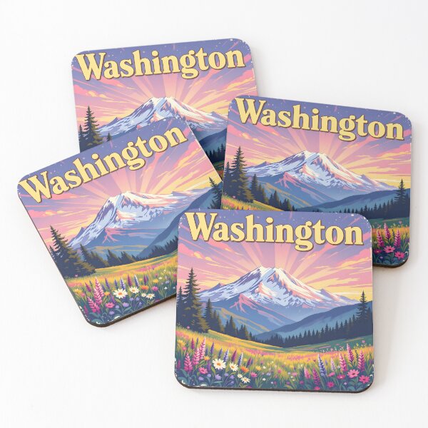 Item preview, Mount Rainier, Washington, USA: Vintage-Style Painterly Travel Poster designed and sold by LSVart.