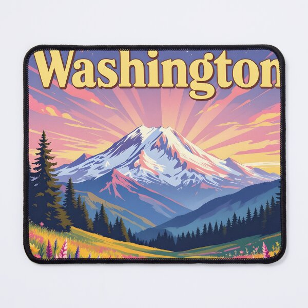 Item preview, Mount Rainier, Washington, USA: Vintage-Style Painterly Travel Poster designed and sold by LSVart.