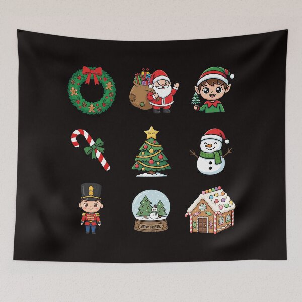 Item preview, Cute Kawaii Christmas Holiday Elements Pack designed and sold by AliveStyle.