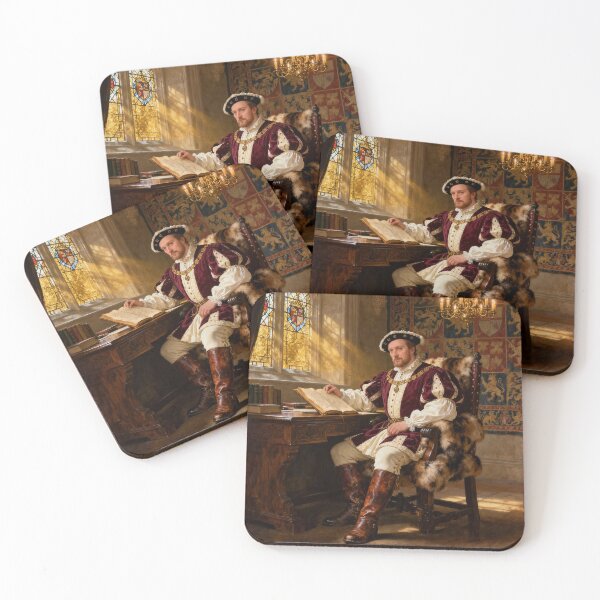 Item preview, Portrait of King Henry VIII of England Medieval style painting art designed and sold by Vintage Designs +.