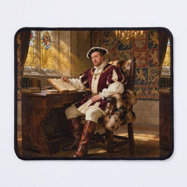 Item preview, Portrait of King Henry VIII of England Medieval style painting art designed and sold by Vintage Designs +.