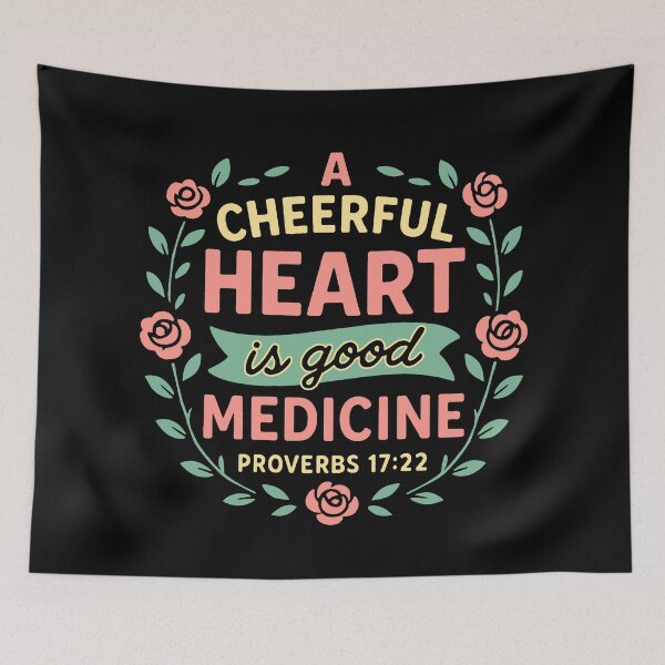 Item preview, Proverbs 17:22 A Cheerful Heart Is Good Medicine designed and sold by plushism.