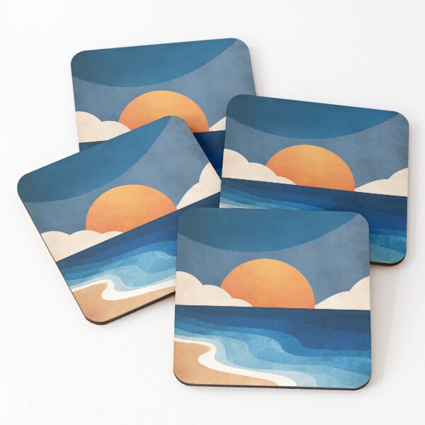 Item preview, Minimal Sunset Over Ocean – Abstract Coastal Scene designed and sold by NewArt33.