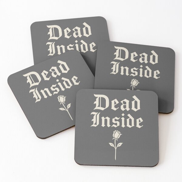 Item preview, Dead Inside – Gothic Typography with Rose designed and sold by The Spooky Duck.
