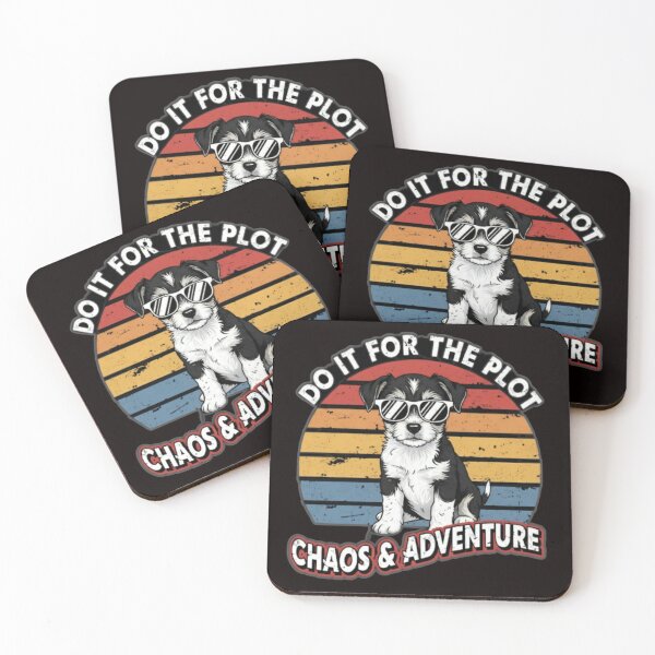 Item preview, Do It For The Plot - Cute Dog in Sunglasses, Chaos & Adventure designed and sold by JanRizz.