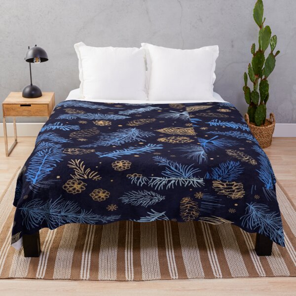 Item preview, Drawing of Ethereal Blue Pine and Gold  designed and sold by NivyasArtistry.