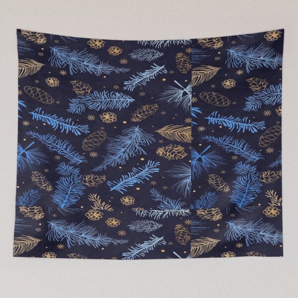 Item preview, Drawing of Ethereal Blue Pine and Gold  designed and sold by NivyasArtistry.