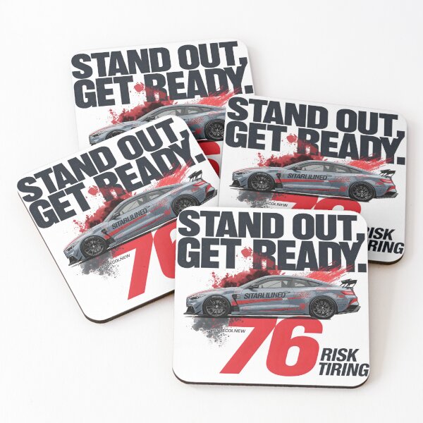 Item preview, Dynamic Gray Race Car with Red Splatter and Number 76 for Car Enthusiasts designed and sold by PalmixArt.