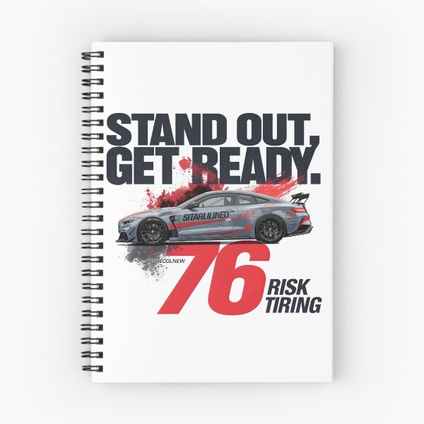 Item preview, Dynamic Gray Race Car with Red Splatter and Number 76 for Car Enthusiasts designed and sold by PalmixArt.