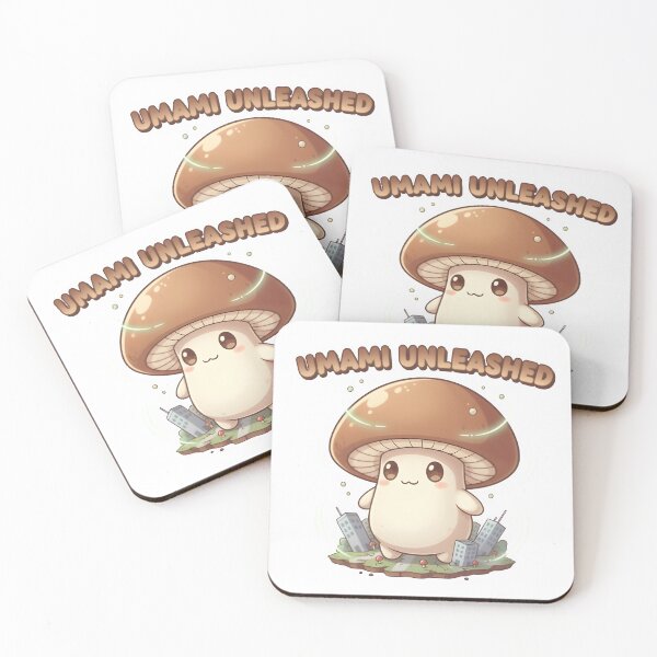 Item preview, Umami Unleashed – Cute Mushroom Kaiju Food Monster Art designed and sold by Snackwear Apparel.