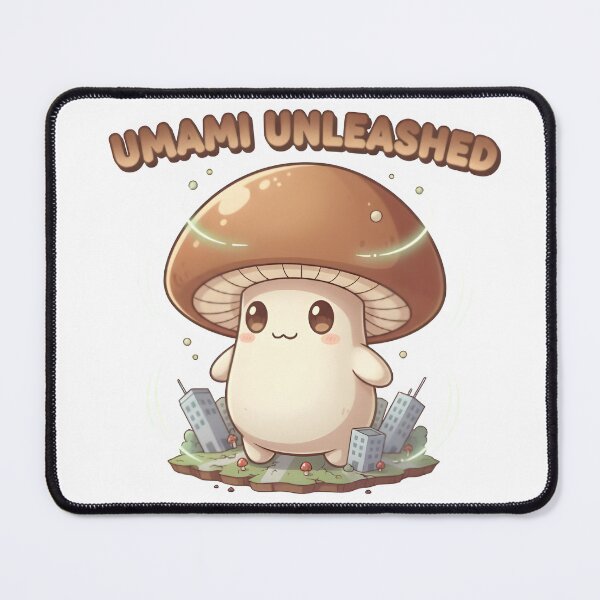 Item preview, Umami Unleashed – Cute Mushroom Kaiju Food Monster Art designed and sold by Snackwear Apparel.