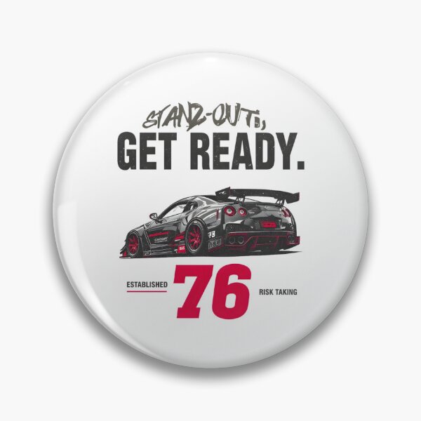 Item preview, Aggressive JDM Sports Car Illustration with Number 76 and Slogan designed and sold by PalmixArt.