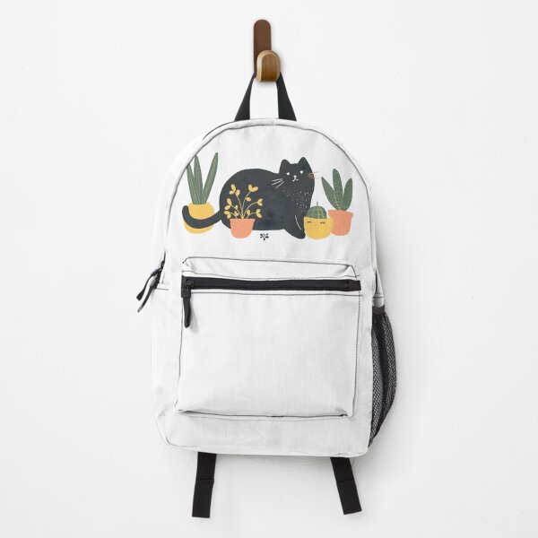 Item preview, Black cat with house plants designed and sold by xiao xuans.