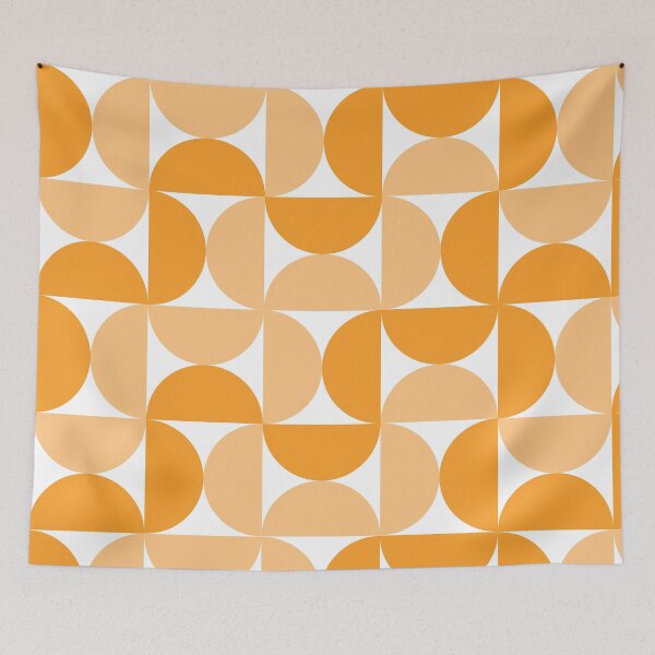 Item preview, Retro geometric semi circles orange designed and sold by ChimaHome.