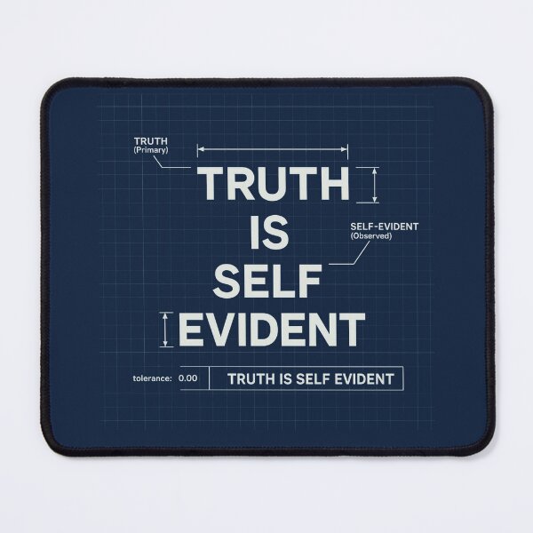 Item preview, Truth Is Self Evident Blueprint Diagram - STEM Logic Humor designed and sold by POD DYNASTY.